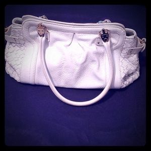 Elliott Lucca white leather handbag